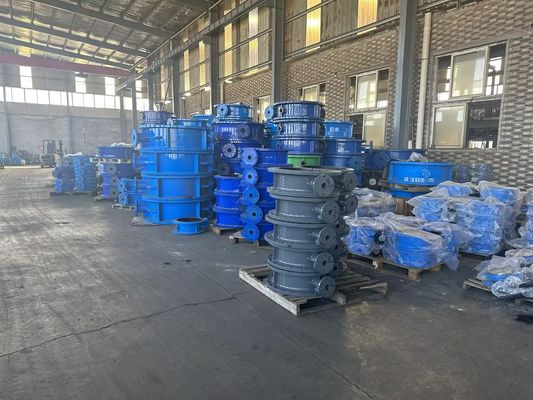 Valvola a farfalla in ghisa da 8 pollici per il controllo manuale del flusso in ambienti industriali