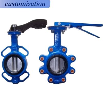 Valvole idrauliche a farfalla di ferro fuso Estensione della stamina Flange PVC Pneumatico 1 pollice sanitario