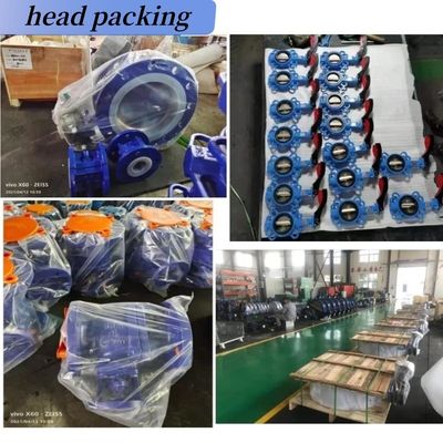 Valvole idrauliche a farfalla di ferro fuso Estensione della stamina Flange PVC Pneumatico 1 pollice sanitario