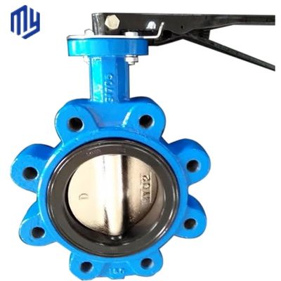 Valvola a farfalla a leva manuale versatile per gas e flange in ghisa
