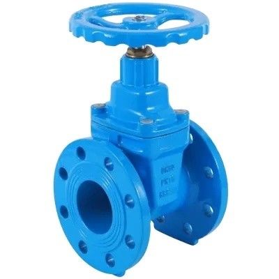 Valvola di porta in ferro duttile DIN 3352 F4 a temperatura normale con sigillo e accessori morbidi