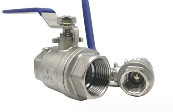 Valvola a sfera idraulica in acciaio inossidabile 1pc 2pc 3pc con filo BSP e dispositivo di blocco ISO
