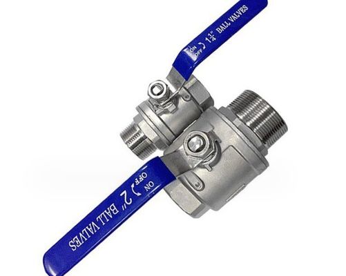 Valvola a sfera idraulica in acciaio inossidabile 1pc 2pc 3pc con filo BSP e dispositivo di blocco ISO