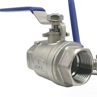 Manico in acciaio generale con filo interno di blocco BSP NPT 2PC Valvola a sfera SS304 316