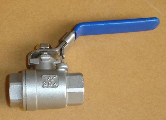 Manico in acciaio generale con filo interno di blocco BSP NPT 2PC Valvola a sfera SS304 316