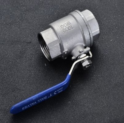 Manico in acciaio generale con filo interno di blocco BSP NPT 2PC Valvola a sfera SS304 316