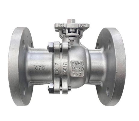 CF8/CF8m/Carbone Steel Floating Type 2PC Flange Ball Valve per media idrici e sicurezza antincendio