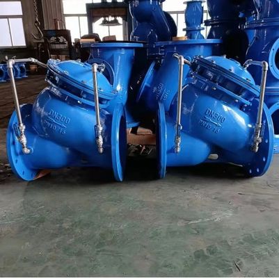 Valvola di controllo della pompa di ferro fuso robusta ANSI 150LB JIS 10K pn16 WCB Diaframma idraulico ad acqua multifunzionale