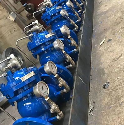 Valvola di controllo della pompa di ferro fuso robusta ANSI 150LB JIS 10K pn16 WCB Diaframma idraulico ad acqua multifunzionale