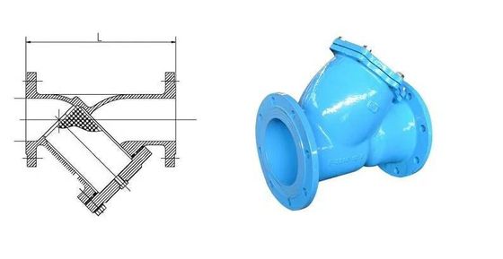 Dimensione della porta secondo le esigenze del cliente Ferro flessibile Y filtro Acqua a doppia flange
