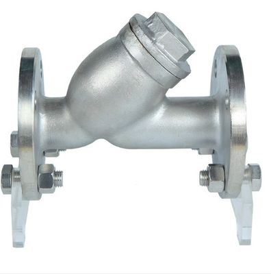 DI Materiale del corpo Stainless Steel CF8/CF8M PN16 Flanged Y Strainer con supporto