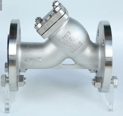 DI Materiale del corpo Stainless Steel CF8/CF8M PN16 Flanged Y Strainer con supporto