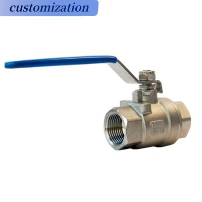 Valvola a sfera Pn16 in acciaio inossidabile a carbonio 2PC galleggiante/trunnione per gas, acqua e petrolio industriale