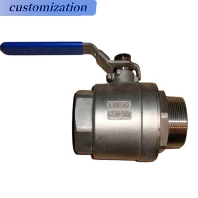 Valvola a sfera Pn16 in acciaio inossidabile a carbonio 2PC galleggiante/trunnione per gas, acqua e petrolio industriale