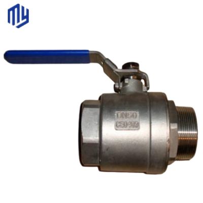 1000psi Bsp Thread 1/2" SS304/316L 2PCS Valvola a sfera in acciaio inossidabile per il trattamento dell'acqua