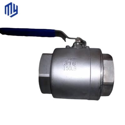 1000psi Bsp Thread 1/2" SS304/316L 2PCS Valvola a sfera in acciaio inossidabile per il trattamento dell'acqua