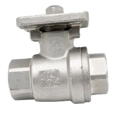 Temperatura normale SS304/SS316 Valvola a sfera a due pezzi in acciaio inossidabile a filo 2PC