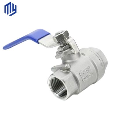 Valvola a sfera in PVC a manico di acciaio a 2 pezzi per gas, olio, acqua e media a temperatura normale