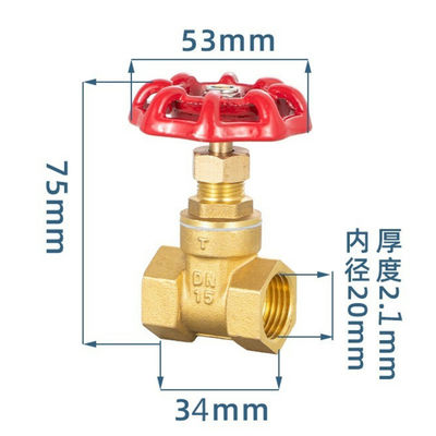 LIRLEE Valvola di controllo dell'acqua resistente con estensione del tronco della ruota a mano Kuningan in bronzo
