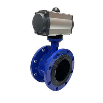 Valvole a farfalla per gas D641X-16Q con attuatore pneumatico e design a linea centrale