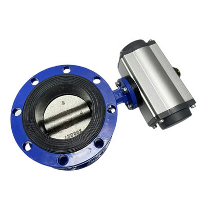 Valvole a farfalla per gas D641X-16Q con attuatore pneumatico e design a linea centrale