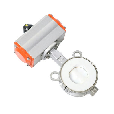 PTFE completamente rivestito sigillo morbido ferro duttile pinza pneumatica valvola farfalla per industria